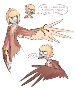 pocketss:  harpy doodles - trying to simplify