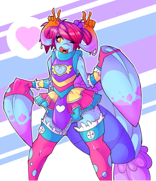 slugbox:jekylldraws:  Look at this fucking eyesore. I’m late for Slug’s birfmas oops.Hope you like it!Outfit is from KissMeKillMe  this is her magical girl form.