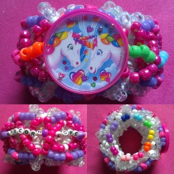 Lisa Frank “Unicorn Love” cuff I made for a follower