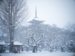 okuribito:  snowy temple or temple in snow