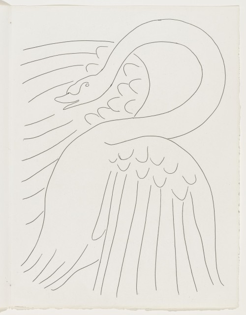 artist-matisse:Le Cygne (The Swan) (plate, page 123) from Poésies (Poems), Henri Matisse, 1932, MoMA