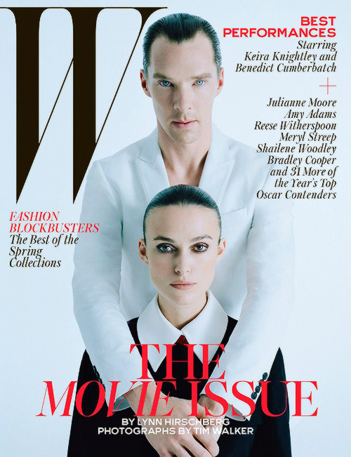 knightleyfans:Keira Knightley and Benedict Cumberbatch for W magazineI got a Scarlett O’Hara doll wh