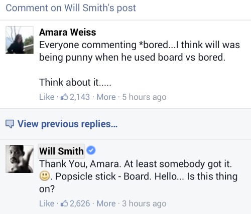 ipissedinyourmountaindew:No one understands Will Smith’s jokes and it took Jada 3 hours to not