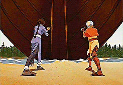 crossroads-of-destiny:  Aang and Katara working together 