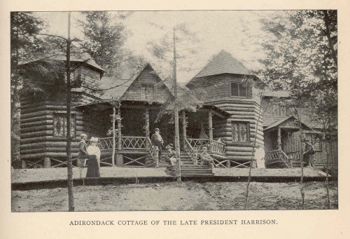 Benjamin Harrison’s home, Berkeley Lodge, in the Fulton Chain of Lakes in the Adirondack Mountains o