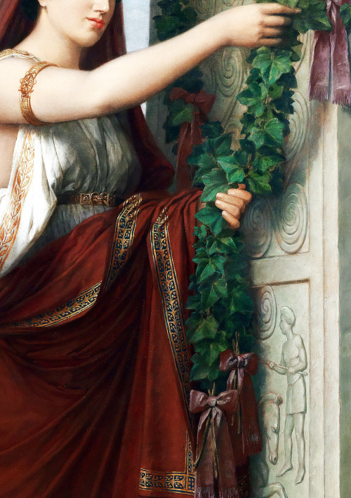 jaded-mandarin:Carl Friedrich Deckler. Detail from Vestal With Ivy Garland, 19th Century.