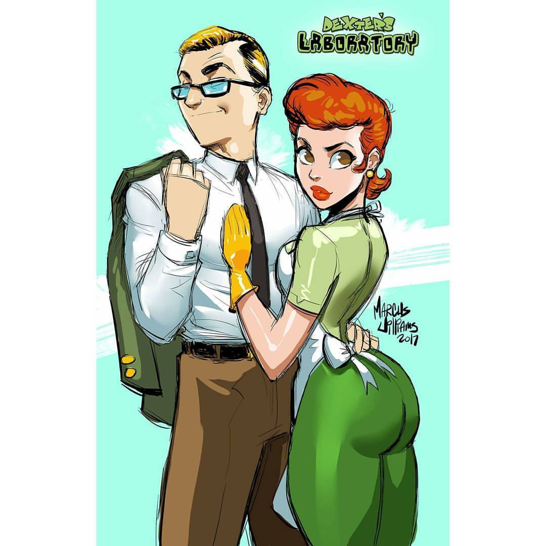 marcusthevisual:Warmup for the day with more Dexter’s Laboratory (adult years)
