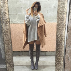 fashionsensexoxo:  Coat - HERESweater Dress