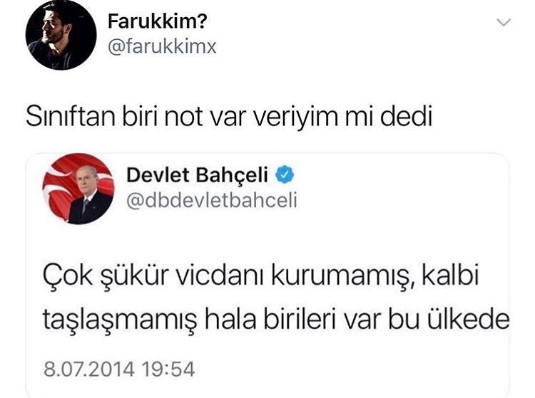 Sınıftan biri not var...