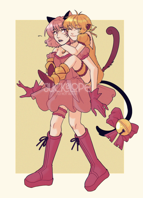 mew ichigo and mew pudding! my part of an art trade with a friend on insta it was a pleasure to draw