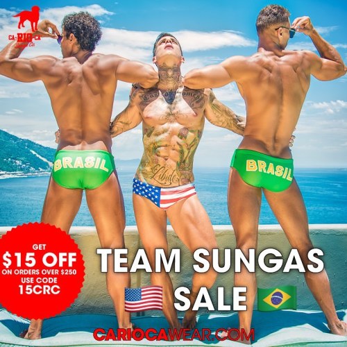 CA-RIO-CA Sunga Co. Flag Sale! Get $15 OFF* on orders over $250 | use code 15CRC at CARIOCAWEAR.COM 