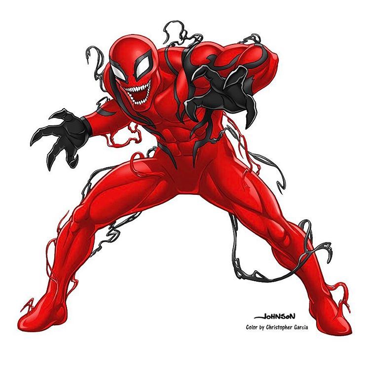 The Art of Scott Johnson — Here's another Carnage pose for the Spider-Man...