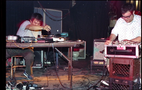 Jim O'Rourke, Otomo Yoshihide, Sachiko M and Tatsuya Yoshida. Performing at The Lounge Axe, Chicago,