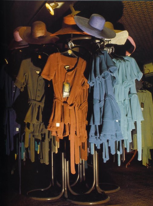 Biba was always off-the-rack. Here it is on the rack in their posh 1970s London location.