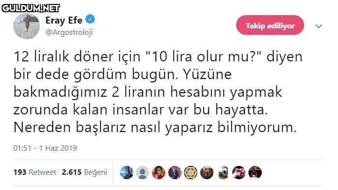 12 liralik döner için "10...