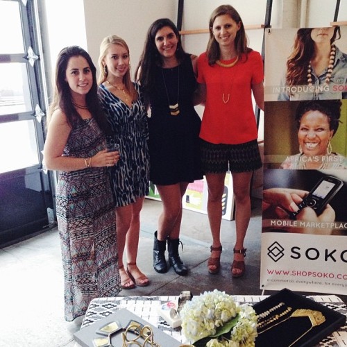 Soko ladies looking lovely at our Summer Social + Trunk Show last night. So much #sokolove for our amazing interns, who put on this awesome event as their final project this summer. Thanks to all who attended! (at WeWork Labs)