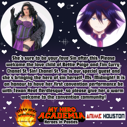 Our first banner for our Anime Houston show! So excited to be bringing our My Hero Academia nerdlesq
