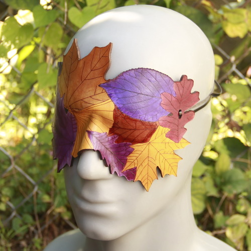 Someone Ordered A Custom Version Of My "Fallen Leaves" Mask, Modified To Be A Blindfold. Also A Color