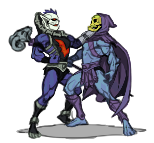 Day 22 and 23 of Villain Month - Hordak and Skeletor