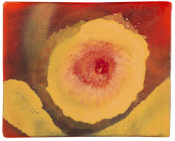 thunderstruck9:  Otto Piene (German, 1928-2014), Butterblume, 1995-96. Oil, traces of fire and smoke on canvas, 10 x 12.5 cm. 