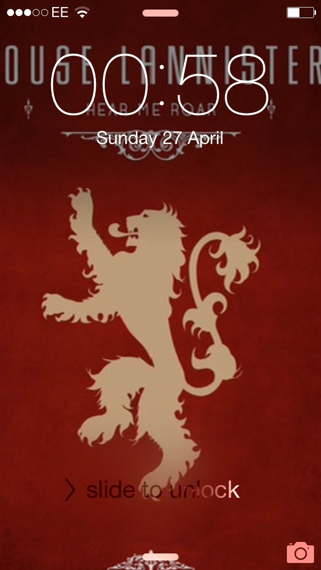 I must say this new fancy iPhone is very good. And yes I do like house Lannister.