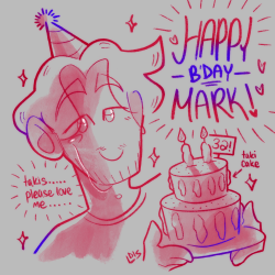 bewaretheelephant:+ happy birthday, peepaw ! 🎉🎂can’t believe mark markiplier fischbach is turning 102 today ! hope he has a dope day with his cake that takis definitely Did send out to him because they love him so much ! :)( yes mark there’s