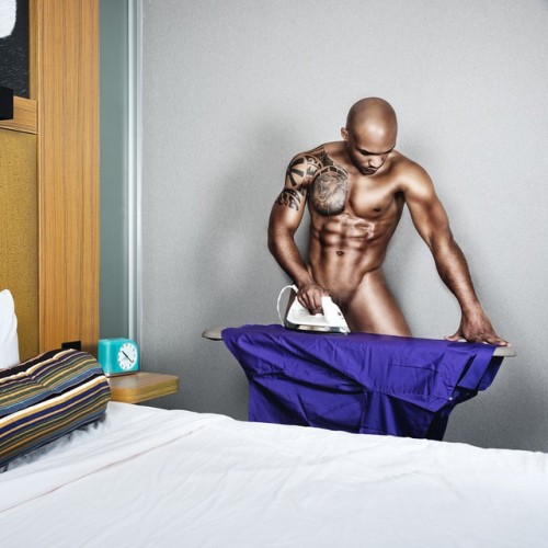 mrfloodent:  Getting ready for work #King #work #iron #abs #thephotochase #ironing #chores #Sexy #brownskin #Brown #skin #art #purple #girls #gift #ink #tats #tattoos #muscles #hard work #men #sexymen #chocolate #chocolatemen #mendochores #Fortheladies