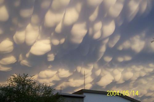 There is a type of cloud called the Mammatus cloud that was named for it's resemblance of boobs.
