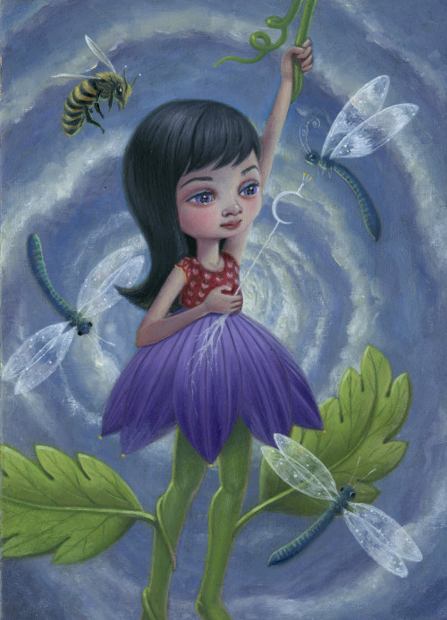New little painting added to my shop! Available at www.anabagayan.bigcartel.comIvy and the Wind5 x 7