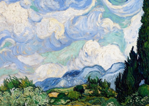 Vincent van Gogh, Wheat Field with Cypresses (detail)