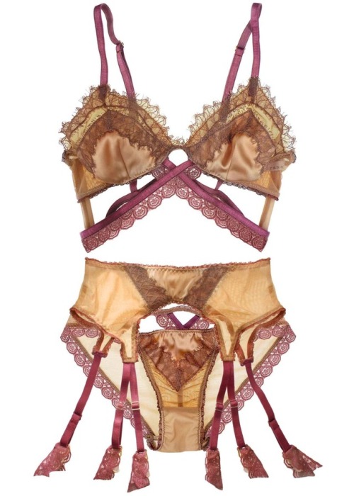 thelingerielovely:The Claire Luxe lingerie set in Rose Petal by Uye Surana