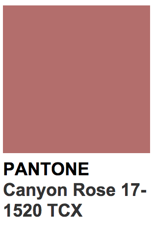 colors — Pantone 17-1520 TCX Canyon Rose