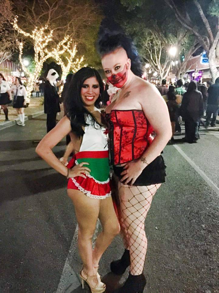 ashley69420:  My friend and I on Halloween.  Fun times