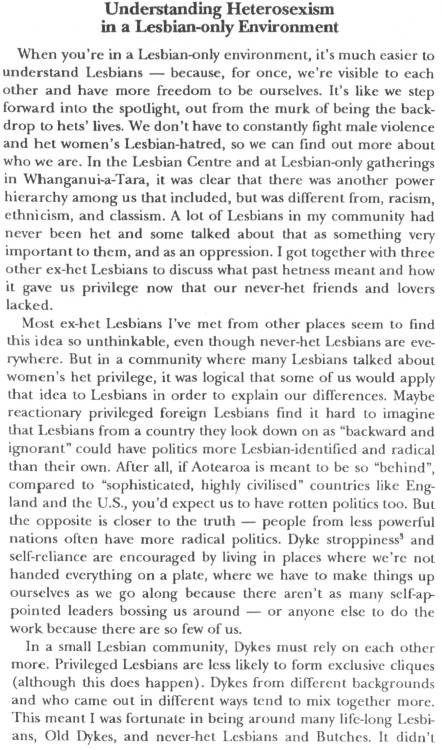 Ruston in Dykes-Loving-Dykes: Dyke Separatist Politics for Lesbians Only, Battleaxe. 1990.