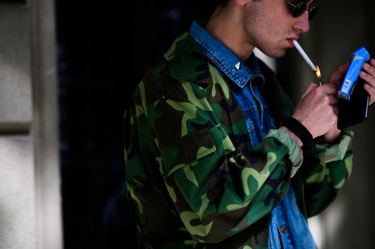 billy-george:  Smoke break Spotted at Tbilisi Fashion Week Photo by Adam Katz Sinding