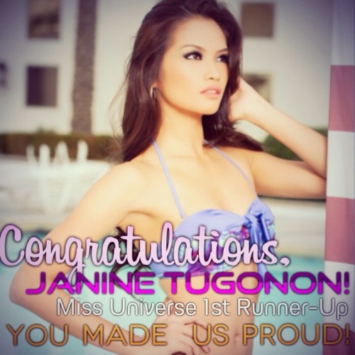 YOU MADE US ALL PROUD, JANINE TUGONON! FILIPINO FANS WENT WILD ON YOUR PERFORMANCE!! Congratulations