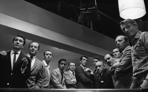 lapitiedangereuse: The cast of the original Ocean’s Eleven movie on set in 1960 with (from fourth le