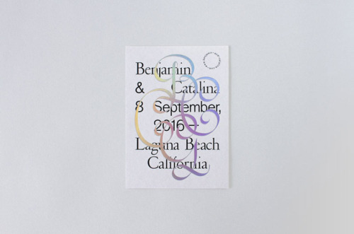Love to receive such an exquisite wedding invitation for once! Design by Ben Clark