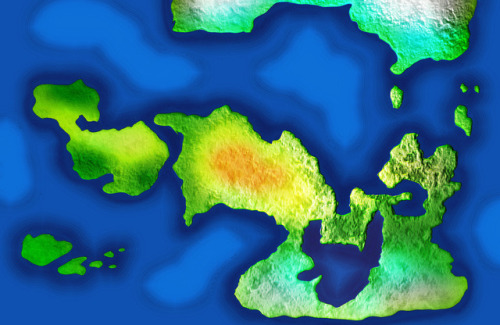 A World Map I Created For A D&D Campaign. That, And Just For Fun. Looking Up Tutorials Online For Silly