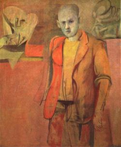 artist-dekooning:Standing Man, 1942, Willem de Kooning painted face(s)