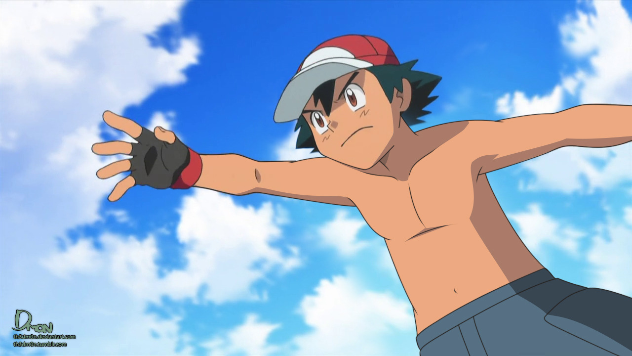 th3dm0n:Ash Ketchum - Go! (5)Original Artwork (Screenshot) is from the Pokemon X&amp;Y