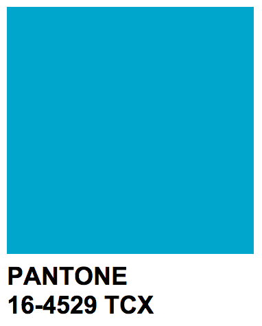 colors — Pantone 16-4529 TCX Cyan Blue