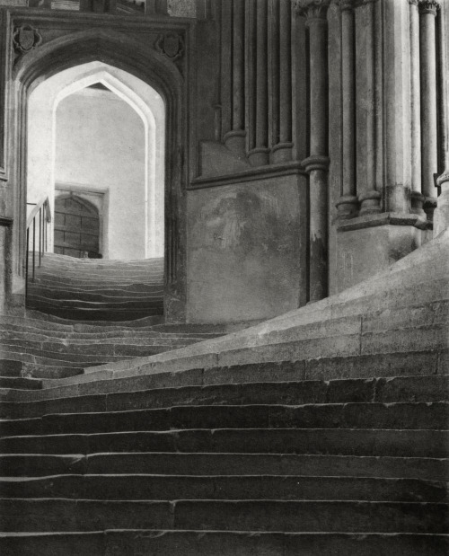 bplange:  Frederick H. Evans - ‘A Sea of Steps’, Wells Cathedral: Stairs to the Chapter House and Br
