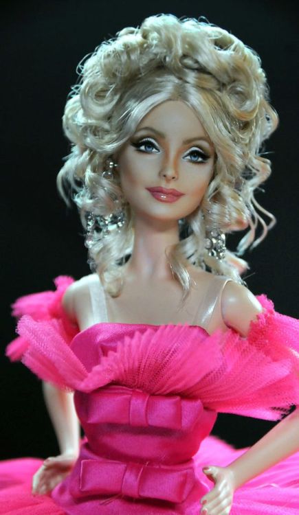 Barbie® Pink Collection™ Doll - Pink Premiere  This is a repainted and restyled Barbie® Pink Collect