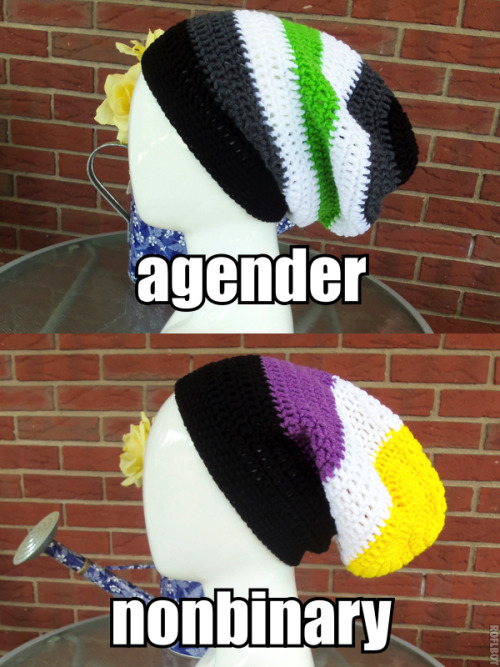octopodian:societyinfluenced:stevienitram:Since I first introduced my pride beanies back in June, or