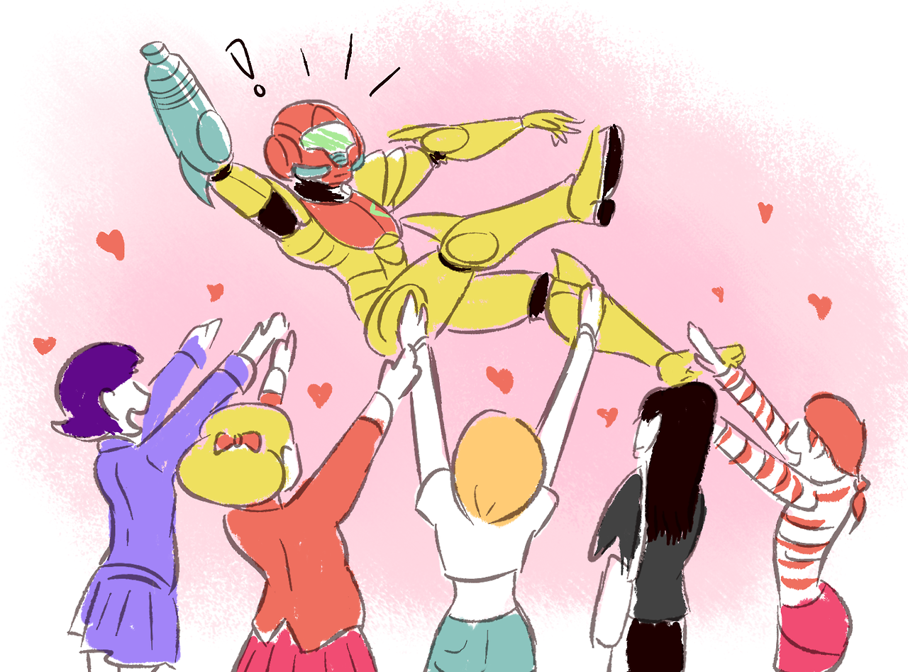 sarraceniarts: Young Samus drawings continues, in which Young Samus is a hero to