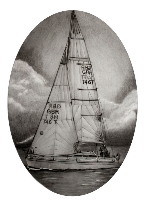 A fun few weeks of nautical portraits in pencil and powdered graphite1. ‘White Knight’2. The Yacht R