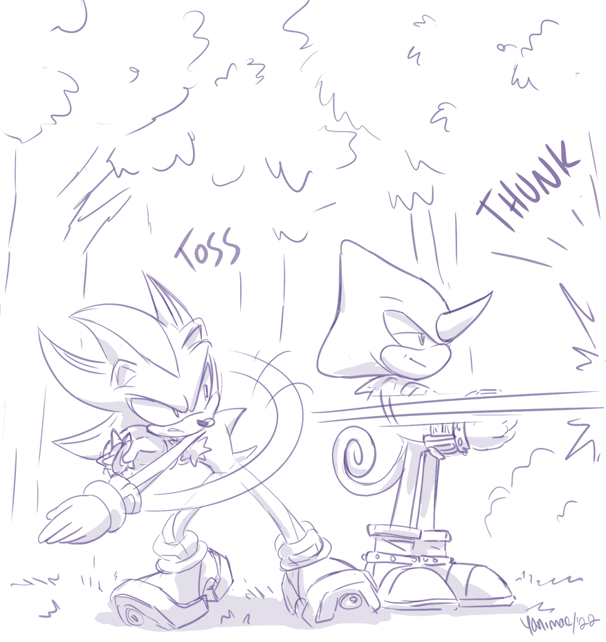 Drawsmile on X: Sonic & Shadow Fan art 2013. #SONIC
