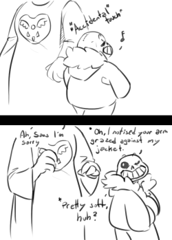 polkaflexinc:I don’t rly ship this but flustered Sans is too good to pass upomfg X3