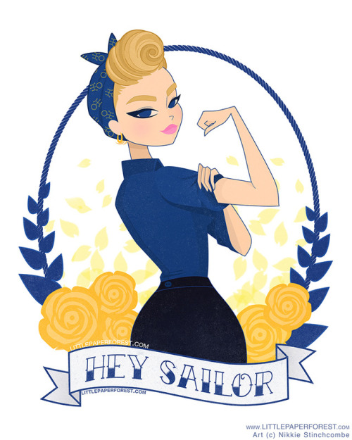 littlepaperforest:Part Two of my ‘Hey Sailor’ Pin-Up Series! ♡ Part One - The Inner